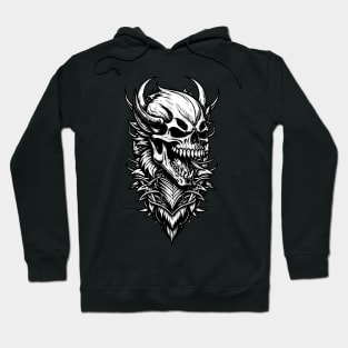 Black and White Morbid Skull Hoodie